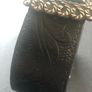 sterling leather Carolyn Pollock turquoise cuff bracelet Image 6