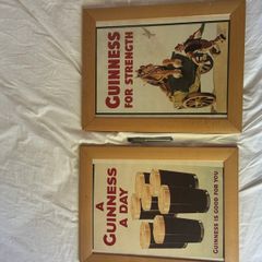 Framed Guinness posters