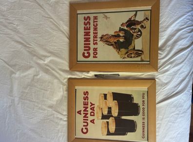 Framed Guinness posters
