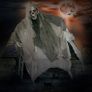Halloween 67inch Hanging Light Up Grim Reaper Outdoor Decoration, Halloween Skeleton Grim Reaper for Haunted House Prop Decor Image 3