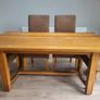 Solid Oak Dining Table & 6 Chairs Image 4