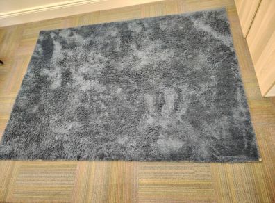 Dunnes Stores Navy Plush Rug