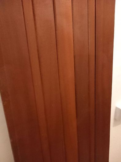 solid teak door with bolt