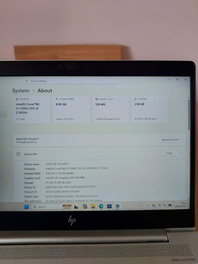 Hp Elitebook 840 G5 | I5-7200u | 8gb Ram | 256gb Nvme Ssd | Windows 11 Pro