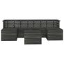 7 Piece Garden Pallet Lounge Set Solid Pinewood Dark Grey Image 4