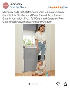 Momcozy retractable baby gate