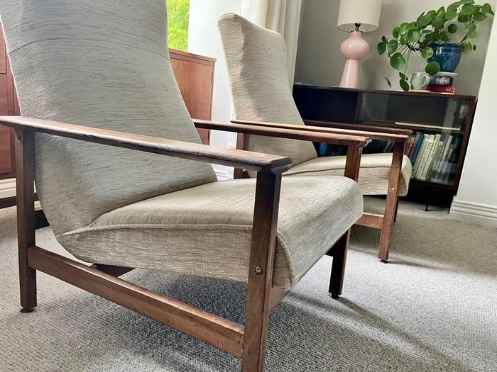 Pair of mid century armchsirs