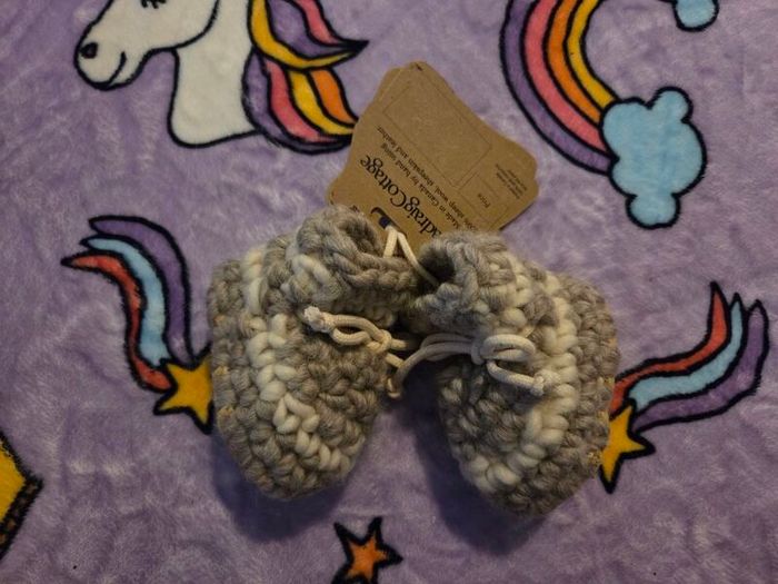 Newborn, With Tags Padraig Cottage 100% Sheeps Wool Baby Slippers
