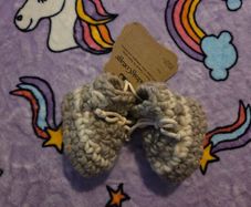 Newborn, With Tags Padraig Cottage 100% Sheeps Wool Baby Slippers