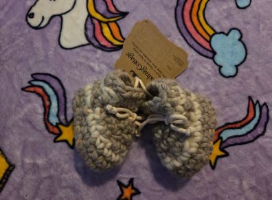 Newborn, With Tags Padraig Cottage 100% Sheeps Wool Baby Slippers