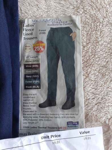 Brand New Ladies Thermal Trousers