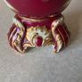 Tester Ornate Porcelain Burgundy Red/ Gold 10.5" handpainted Vase Image 9