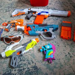 Nerf Guns, 1 pair goggles and accessories