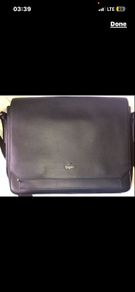 Lacoste leather shoulder messenger laptop Cross Body Travel Work Bag
