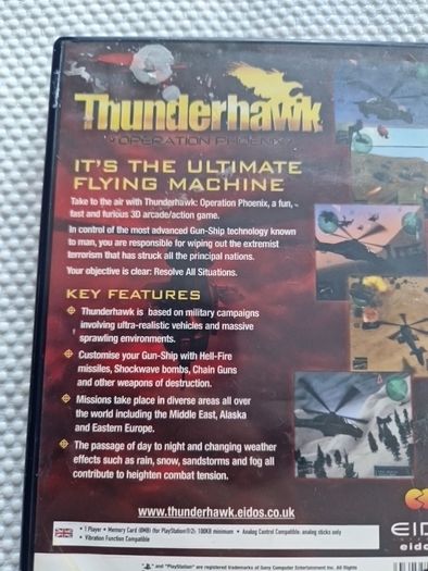 Thunder Hawk Operation Pheonix PlayStation2 Ps2 Games Original