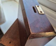 Antique wooden Church candle donation box