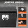 Underbody Truck Box, 24" x 14" x 16" Pickup Storage Box, Heavy Duty Aluminum Diamond Plate Tool Box with Lock and Keys Image 5