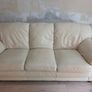 Cream Leather Sofa and 2 Chairs Image 4