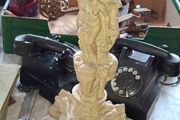 Beautiful Table Base of Neoclassical Women, Elephants, and Dragons. You could easily get a round piece of glass, wood or plexiglass, and make a nice table that would be a focus point in any room or hall. Postage Available or Collection