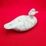 Marbled Ceramic Duck Ornament , Glazed Pottery Figurine  , Animal Home Decor Gift Image 2