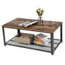 New Coffee Table Storage Shelf Industrial Antique - FREE P&P Image 2