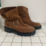 Jimmy Choo Youth II 2 Buckled Brown Suede Biker Boots Motorcycle UK3 Image 2