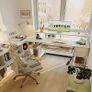 Computer Desk with Drawers & Power Outlets, Office Desk with Storage Monitor Stand, Reversible Small Desks for Home Office Bedroom, 120 / 50cm, White Image 4