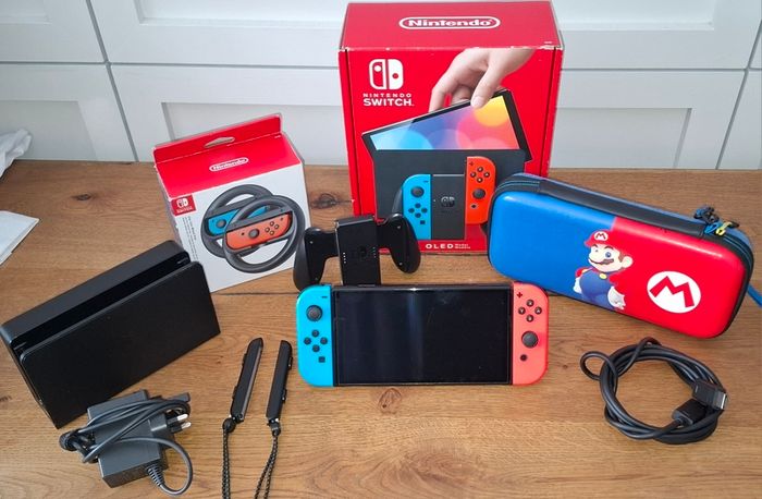 Nintendo Switch OLED 64GB Boxed + Extras