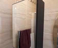 Wall Mounted Mirrored Bathroom Cabinet Dark Wood Effect