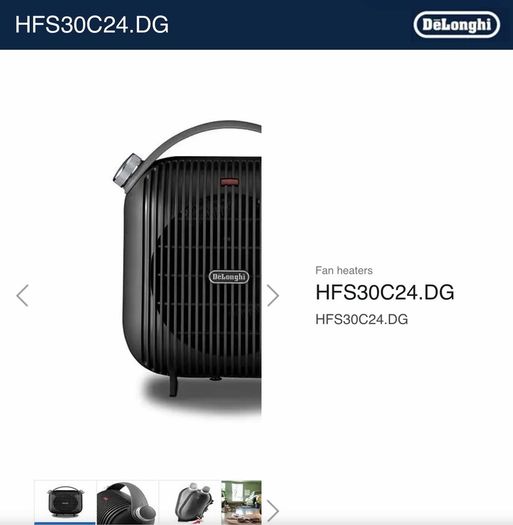 DeLonghi Capsule Heater IP21 water drip protection
