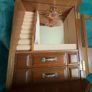 Vintage wooden tabletop jewelry armoire Image 7