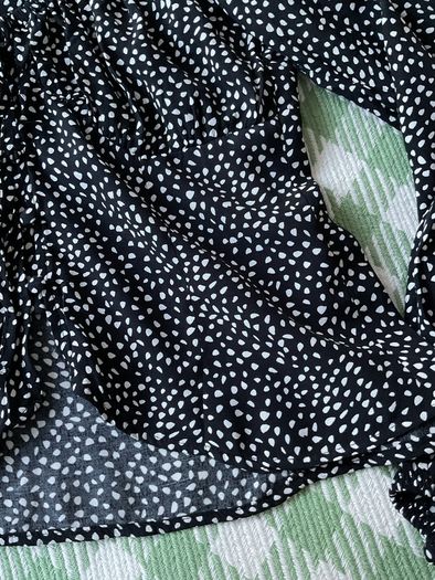 Bnwt Bershka black polka dot top large