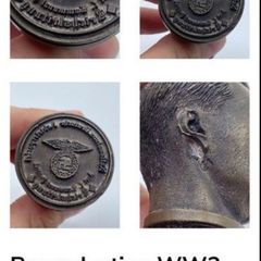 225g  WW2 NSDAP German Adolf Hitler bust Seal STAMP reproduction brass vintage retro