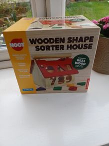 NEW Wooden House Shape Sorter