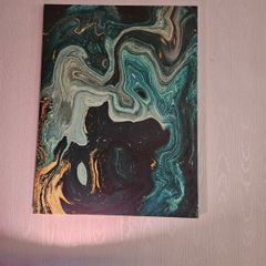 set of three green prints