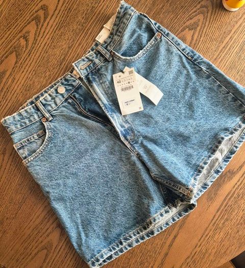 New Zara denim mom shorts (with tags)