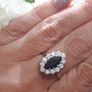 Vintage Gold Sapphire Cluster Ring Image 8