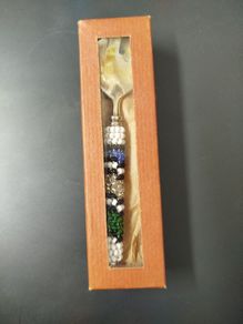 African beaded sugar spoon