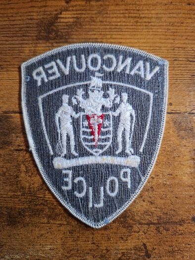 Vintage Vancouver Canada Police Shoulder Badge, obsolete - free standard postage