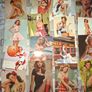 Vintage 100 Postcard Size features Vintage Pin-Up Illustrating Women Posing, Postage Available or Collection is always welcome Image 2