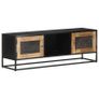 TV Cabinet 120x30x40 cm Rough Mango Wood Image 3