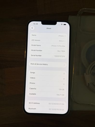 iPhone 13 Pro Max 128GB Unlocked 100% Battery