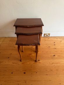 Mid Century Vintage Nest of 3 Tables