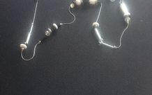 Necklace - Daisy and Eve Long chain - black & white