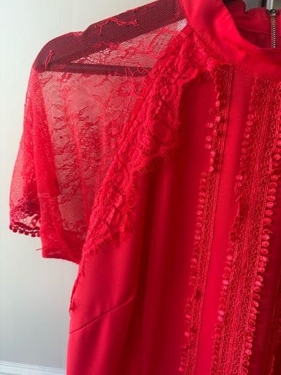 Red party dress