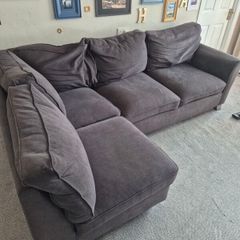 L Shaped Chocolate Brown Sofa