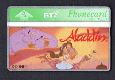 1991 Great Britain 20 unit British Telecom Aladdin & Carpet (Landis & Gyr) Phonecard used