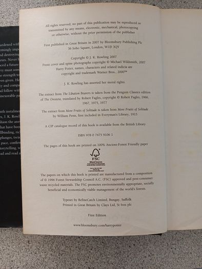 Harry potter book