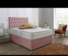 New Stylish single ,Double 4ft, 4ft6, King 5ft And 6ft Superking Sizes Divan Beds Instock. Drawers And Optional Tufted Mattresses Available. Free Delivery