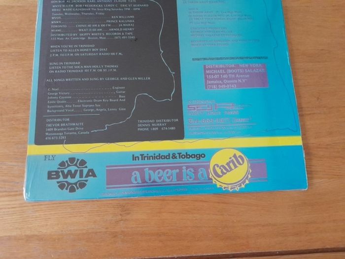 Peace and Love - George Miller and Glen Miller. 1989. Reggae. LP. Vinyl. Record. Album. Trinidad. Tobago. Jamaica. NEW.